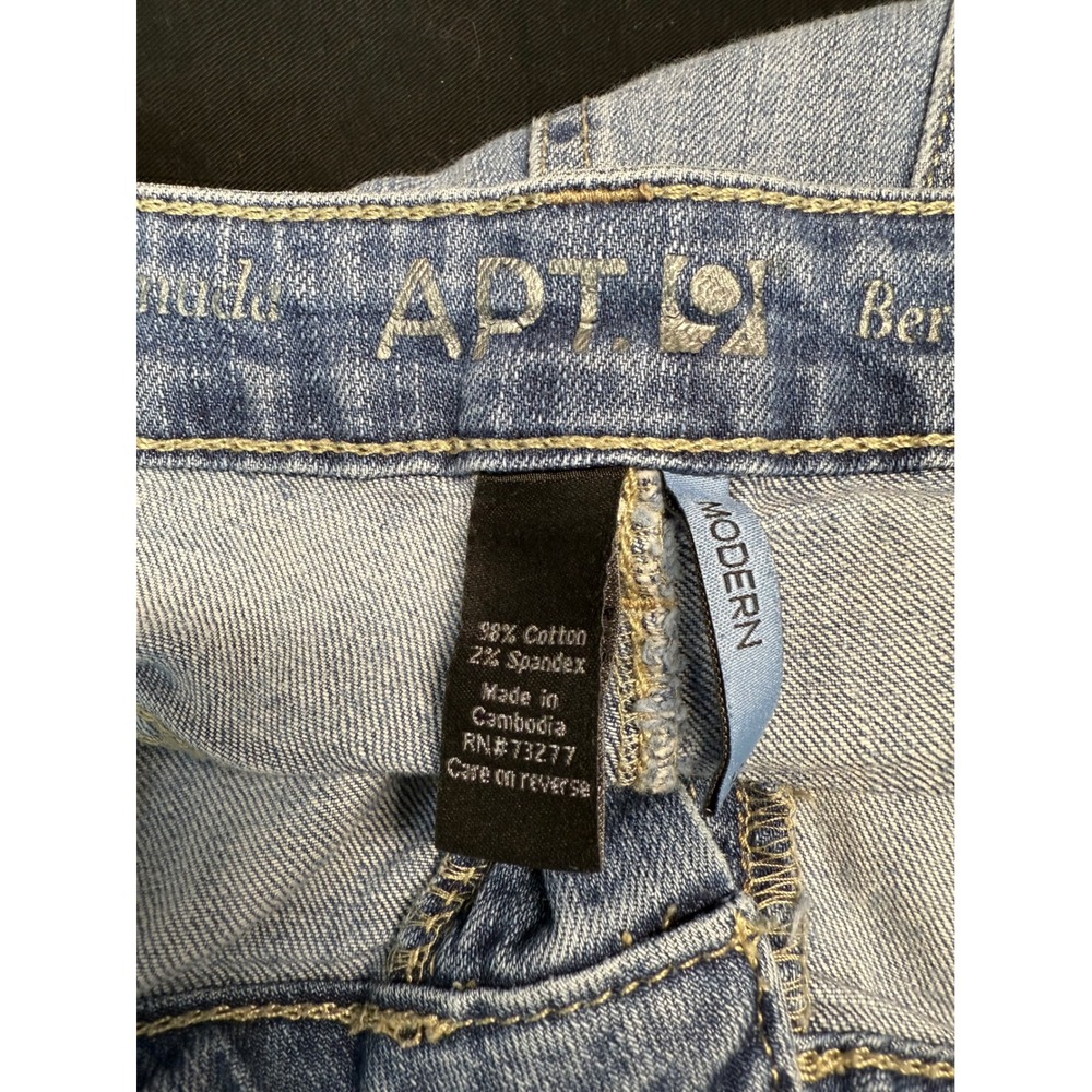 Apt 9 Women 12 Jean Bermuda Distress Shorts 90s Y2K Hip Hops Grunge Festival Y2K - Picture 6 of 8